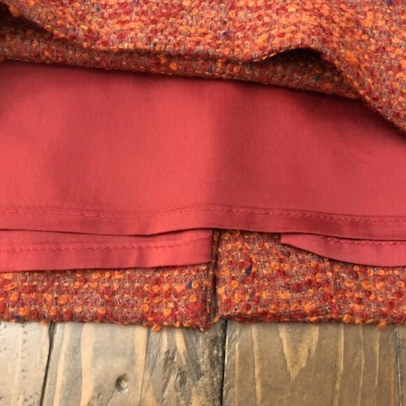 𝅺piazza Sempione Rust Color Wool / Alpaca Blend Pencil Skirt - Picture 5 of 6